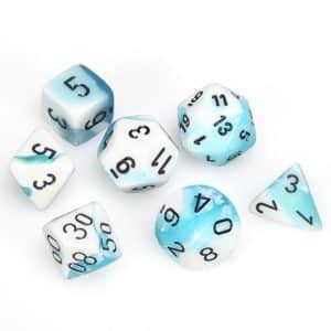 Gemini Teal-White/Black 7-Die Set